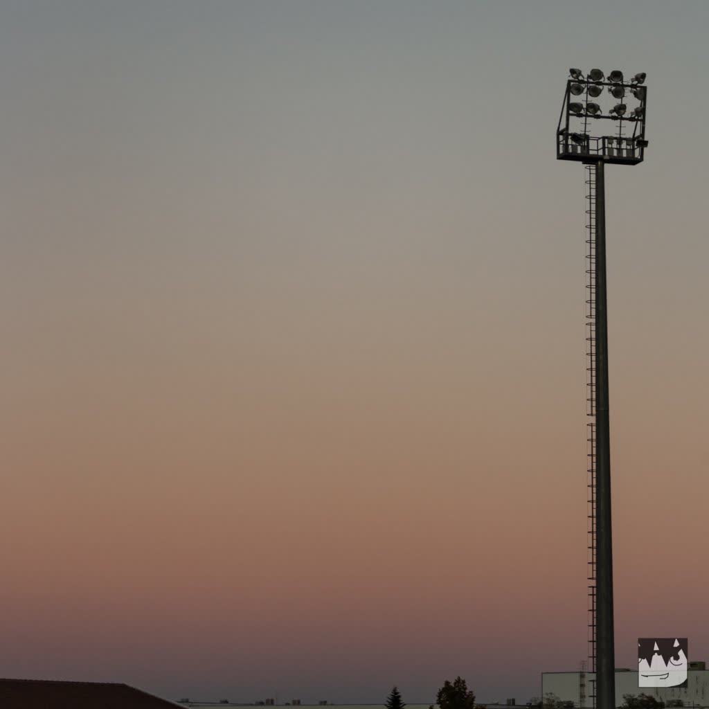 Lamp post of a football field