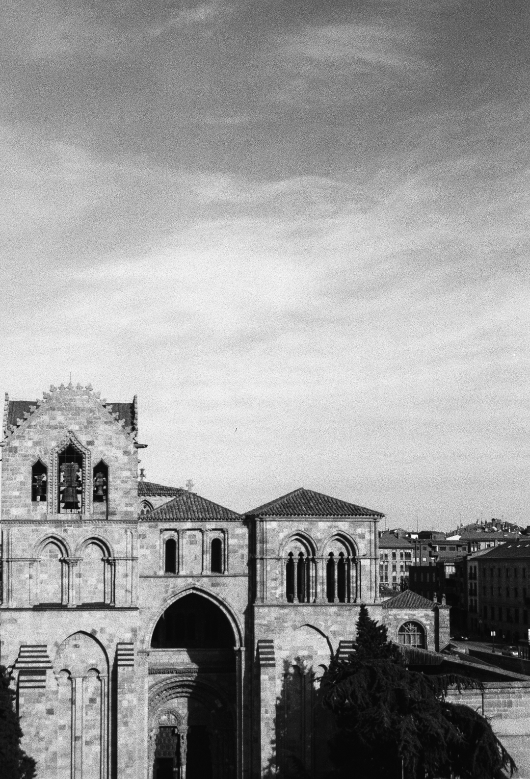  Front facade of the Basilica of the Holy Martyr Brothers, Vicente, Sabina y Cristeta, at Avila, Spain (c) pmartinasi