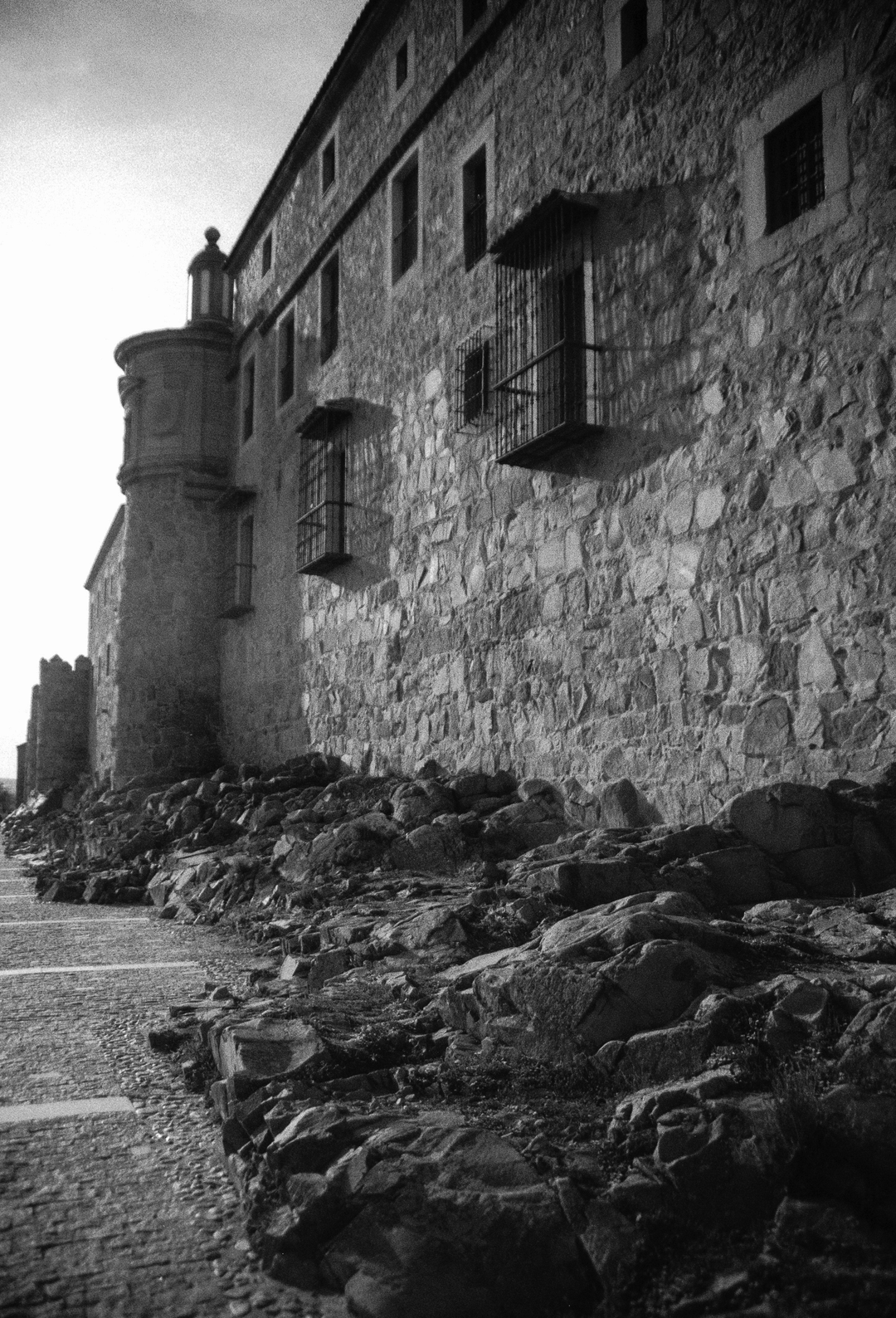  South side of the rampart wall of Avila, Spain. Episcopal palace. (c) pmartinasi