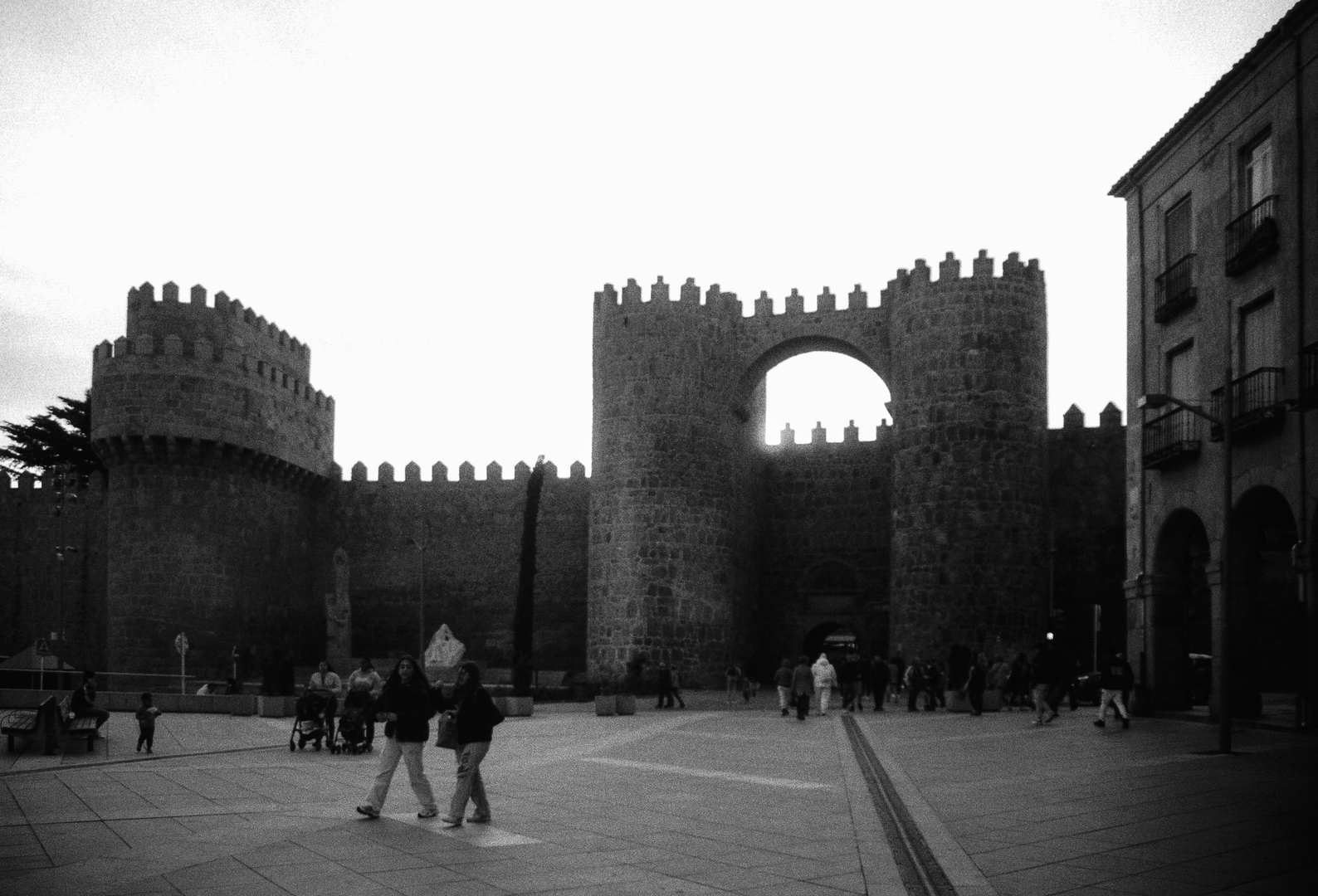  Square of Saint Teresa, and Alcazar door of the rampart wall of Avila (c) pmartinasi