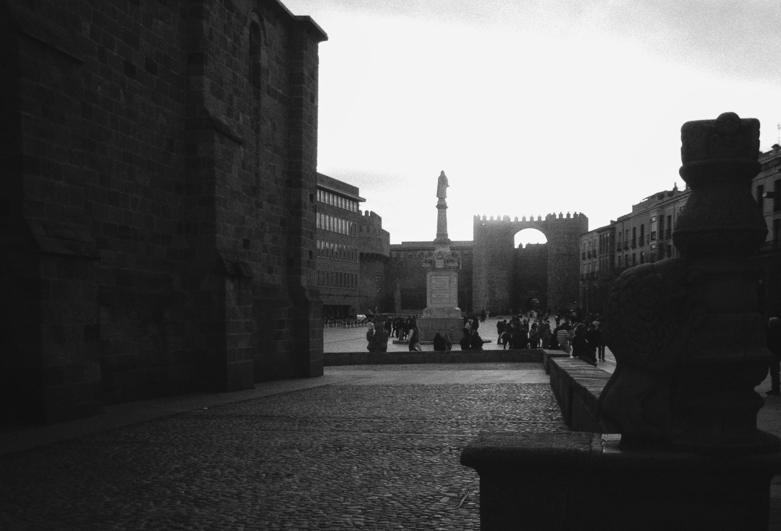  Square of Saint Teresa, and Alcazar door of the rampart wall of Avila (c) pmartinasi