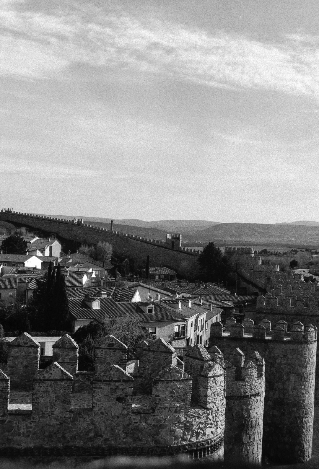  East side of the rampart wall of Avila, Spain, viewed from its top (c) pmartinasi