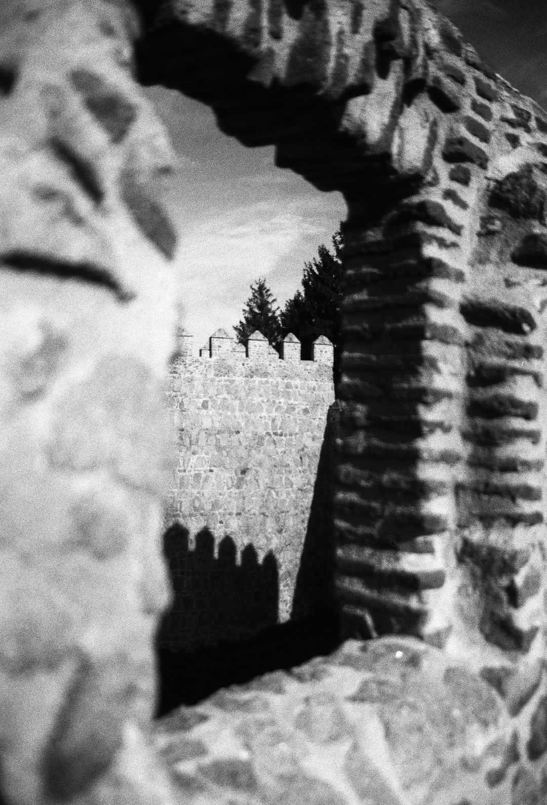  Rampart wall of Avila, Spain, viewed from its top. (c) pmartinasi