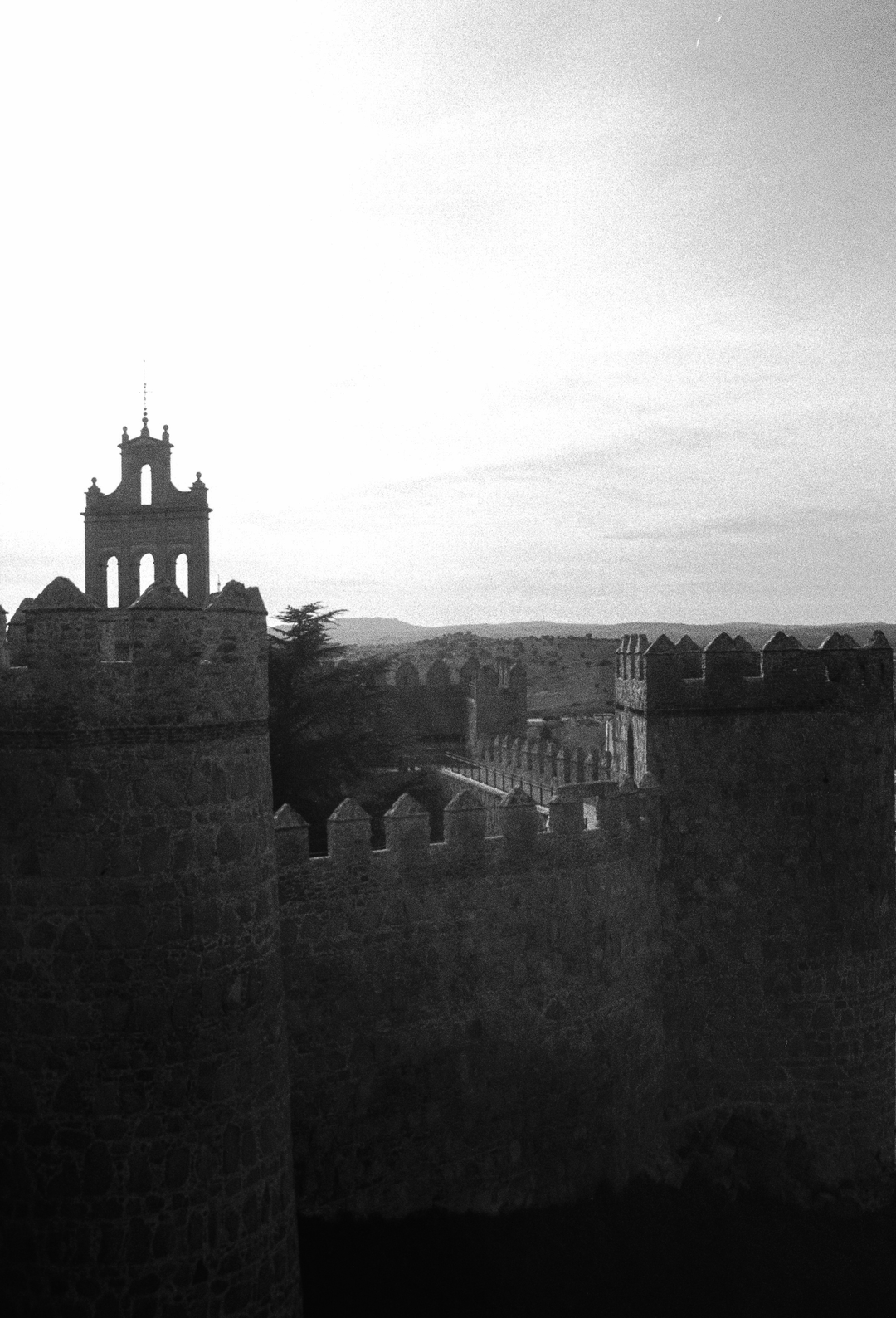  Rampart wall of Avila, Spain, viewed from its top, and the the "Carmen" belfry (c) pmartinasi