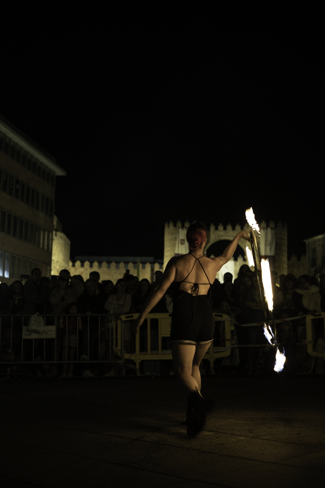  Dance of the flames. Fire show. Medieval Market and Fair at Avila, Spain. September 2025. (c) pmartinasi