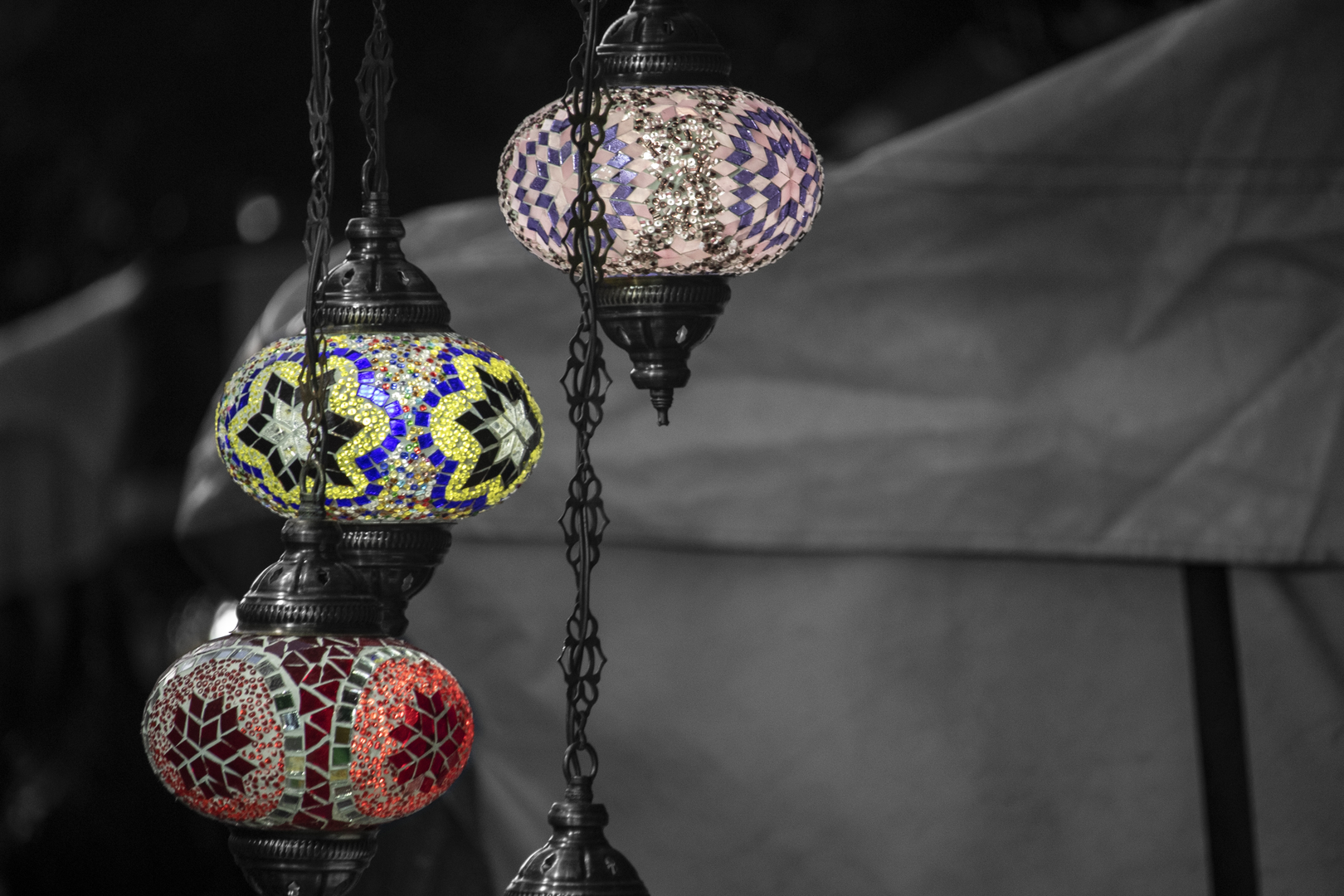 Arab Lamps at the Medieval Market at Avila, Spain (c) pmartinasi