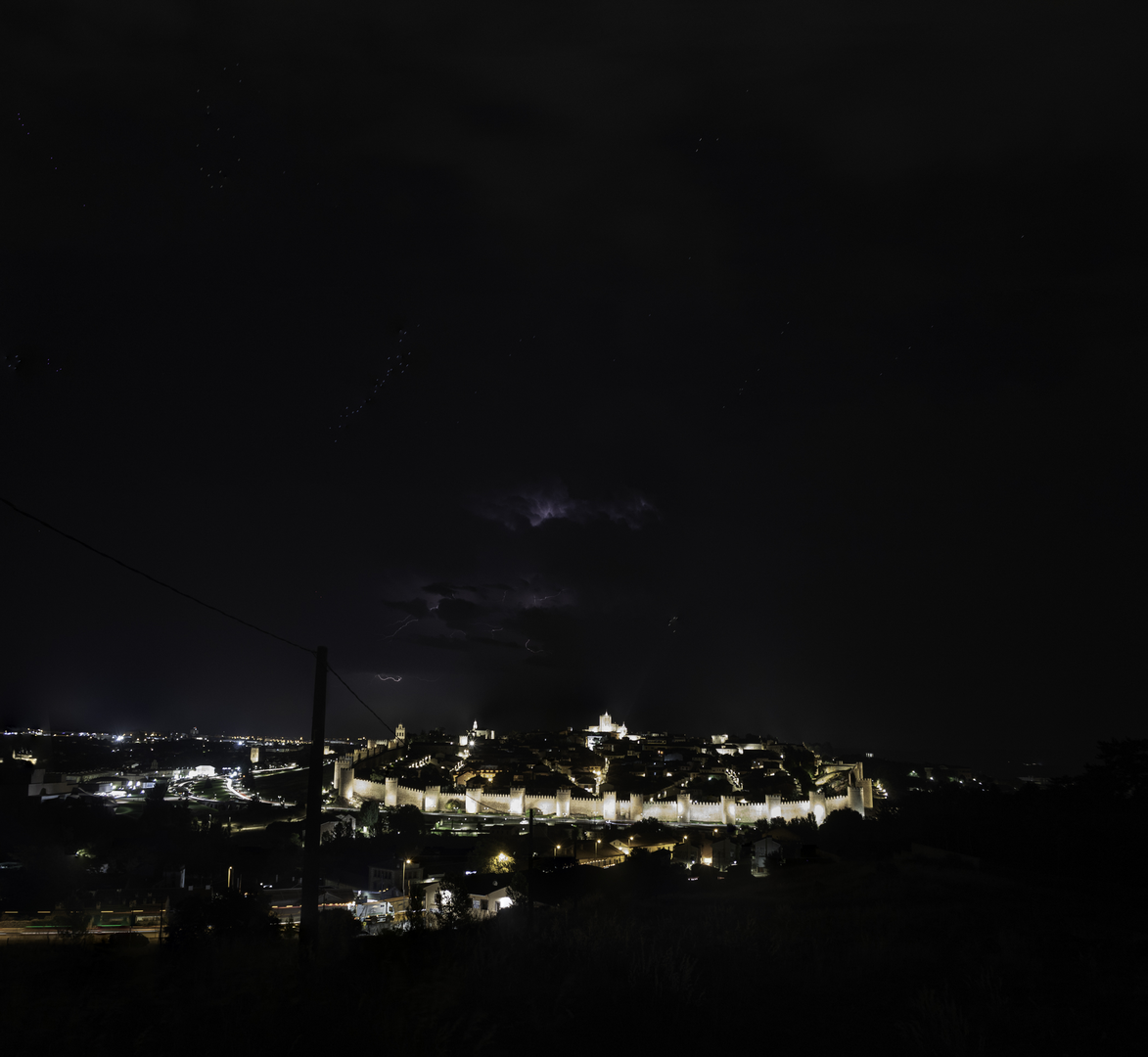  Storm over the City of Avila, panoramic view. (c) pmartinasi