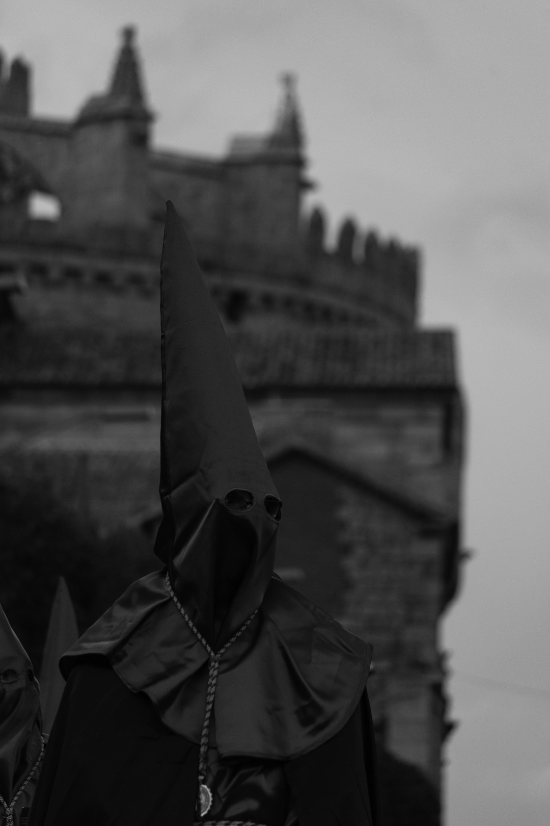 Procession of Our Lady of Solitude departing from San Pedro Apóstol Church in Ávila, Spain. (c) pmartinasi