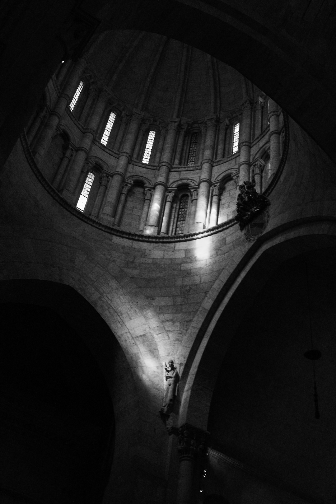  Awe-inspiring view of the interior of the Old Cathedral of Salamanca, Spain, bathed in warm sunset light. (c) pmartinasi
