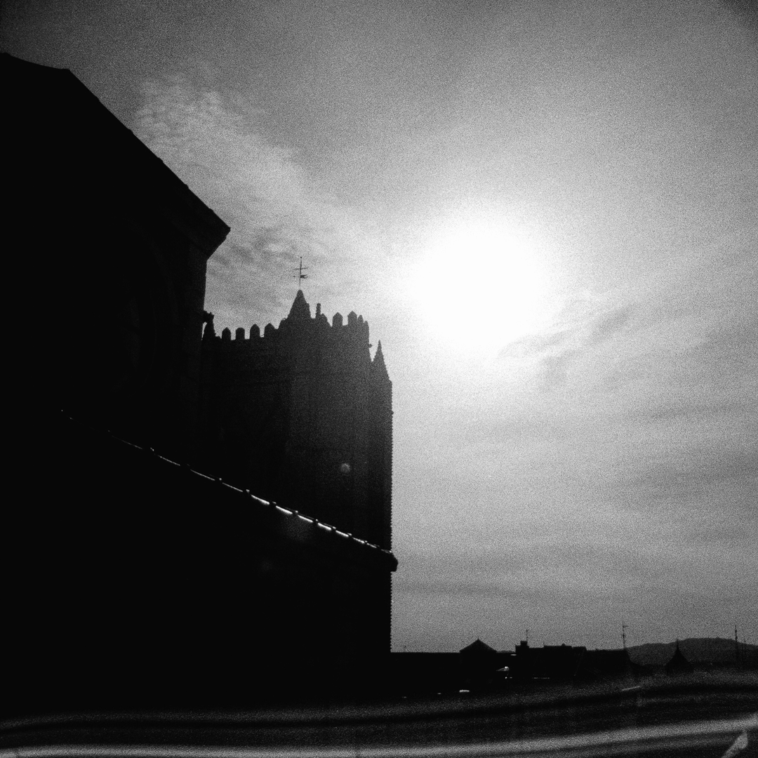  View of the belfry of the cathedral, Ávila, Spain (c) pmartinasi