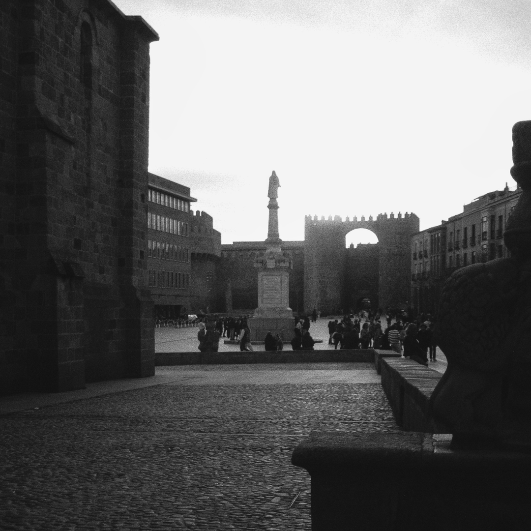  Square of Saint Teresa, and Alcazar door of the rampart wall of Avila (c) pmartinasi