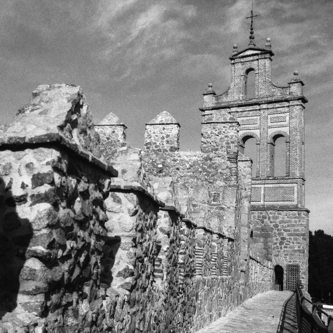  Rampart wall of Avila, Spain, viewed from its top, and the the "Carmen" belfry (c) pmartinasi