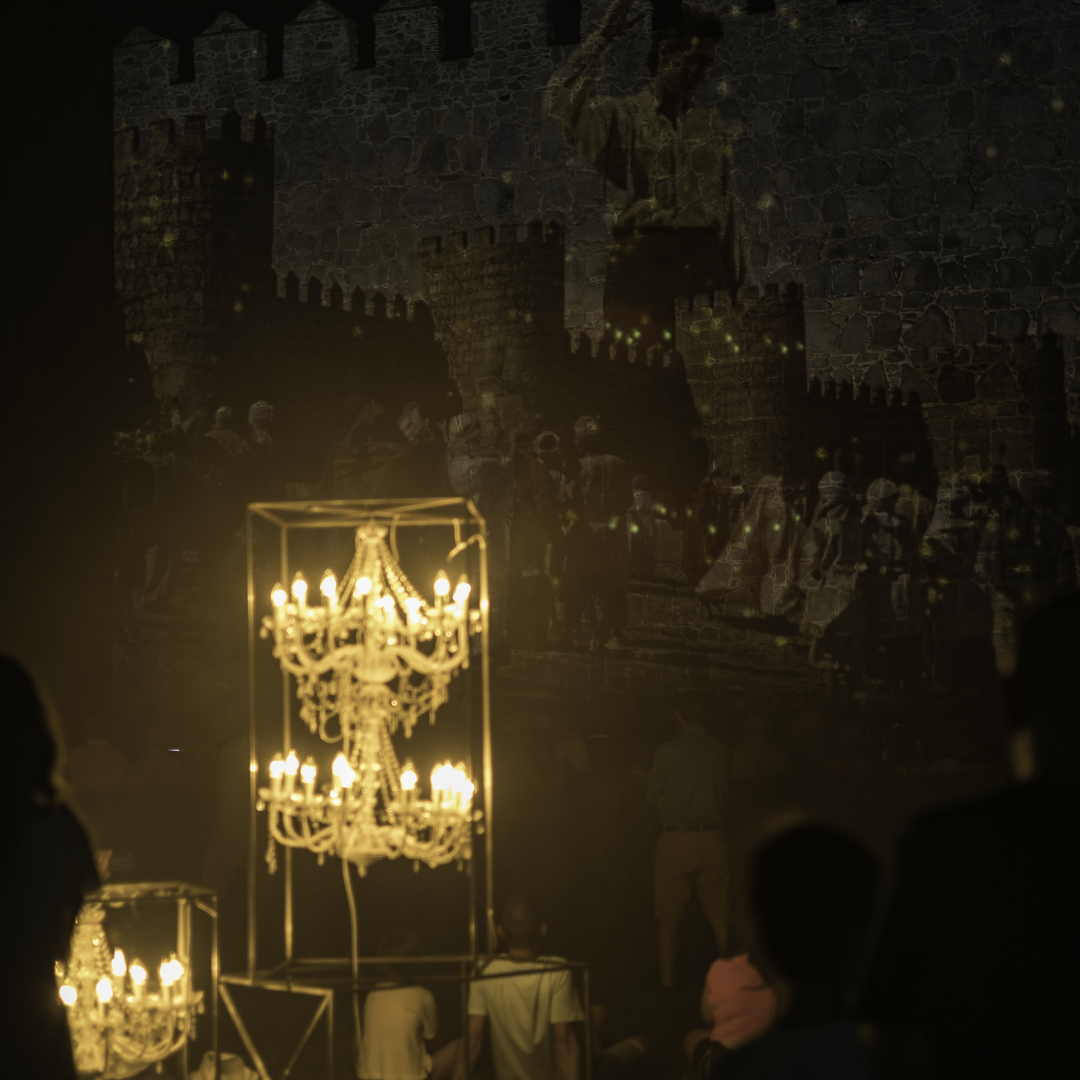   Ávila Enlight transforms San Vicente Garden into a magical night show with lights, projections, music, and heritage on August 1–2, celebrating Ávila's history and beauty. (c) pmartinasi