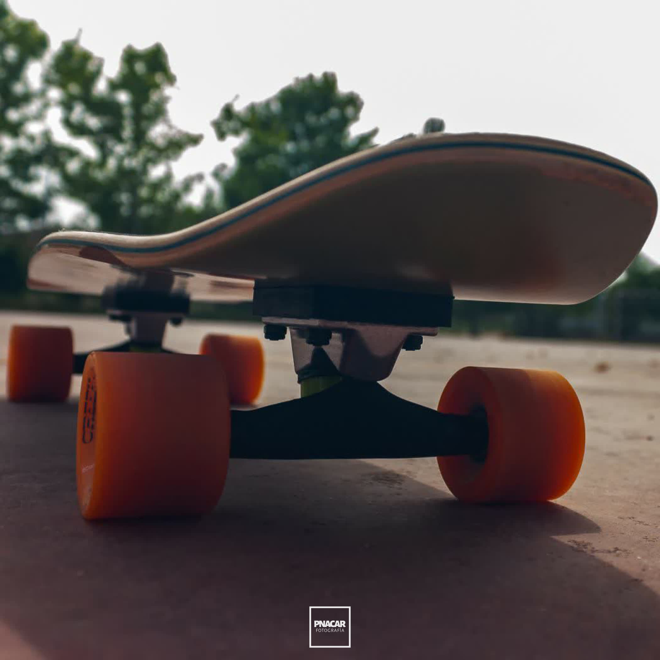 Skateboard table on the street