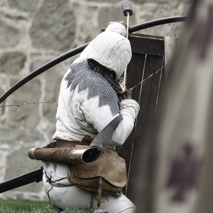  The king about to storm the wall at the Reenact Rampart Assault at Ávila's Historic Market and Fair. Taken in September 2025. (c) pmartinasi